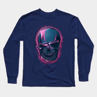 Pink Skull Long Sleeve T-Shirt